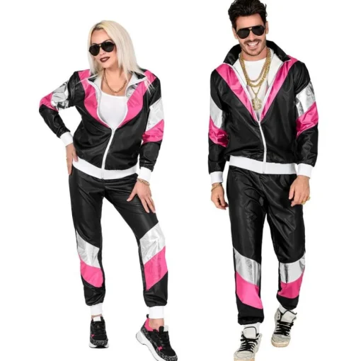1980 Grilldress Kostyme i Svart og Rosa