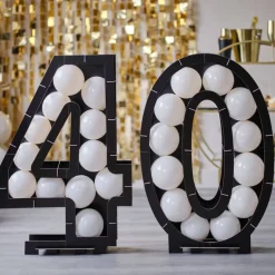 40 År Ballongboks Svart