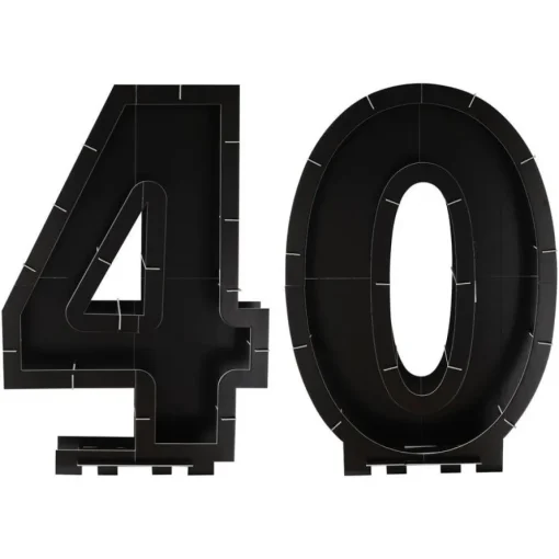 40 År Ballongboks Svart