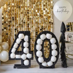 40 År Ballongboks Svart