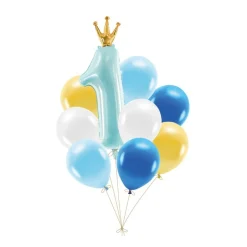 1 År Ballongbukett Lyseblå