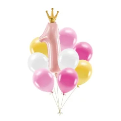 1 År Ballongbukett Lyserosa