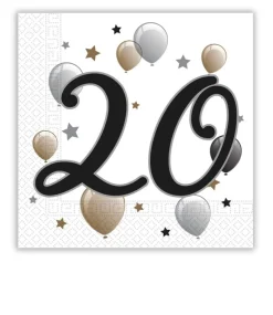 20 År Ballonger Servietter