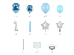 1 År Ballongfigur Lyseblå