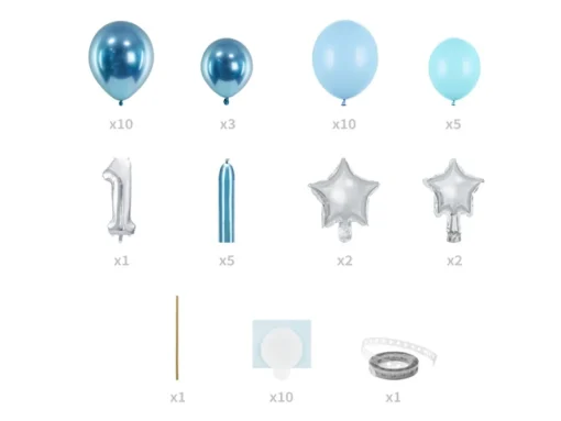 1 År Ballongfigur Lyseblå
