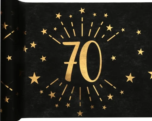 70 År Bordløper Gull og Svart