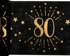 80 År Bordløper Gull og Svart