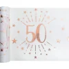 50 År Bordløper Hvit og Gullrosa