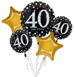 40 År Bursdag Ballong Bukett