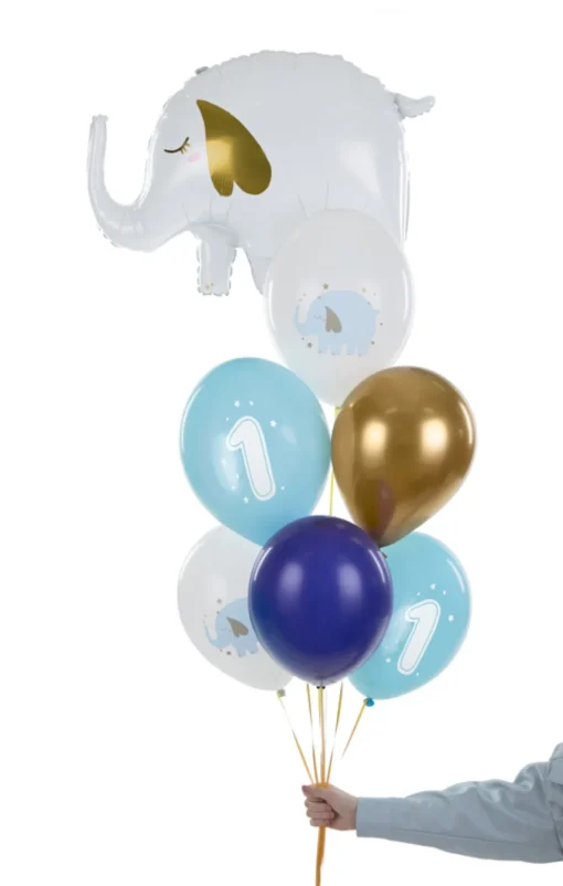 1 År Bursdag Ballonger Mix Lyseblå