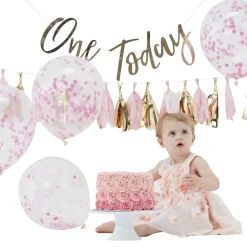 1 År Bursdag Festpakke Rosa