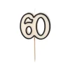 60 År Bursdag Kakelys Svart og Hvit