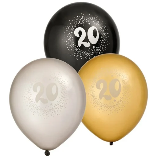 20 År Bursdag Latex Ballonger