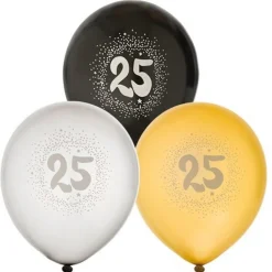 25 År Bursdag Latex Ballonger