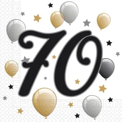70 År Bursdag Servietter