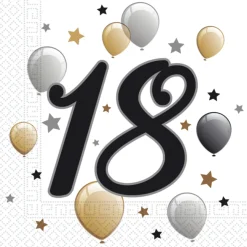 18 År Bursdag Servietter