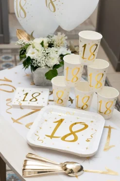 18 År Bursdag Servietter Gull