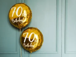70 År Folieballong Gull