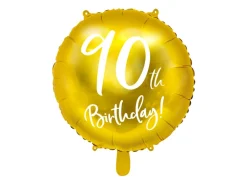 90 År Folieballong Gull