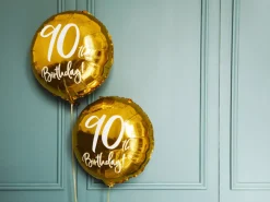 90 År Folieballong Gull
