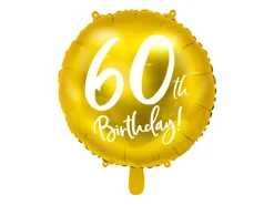 60 År Folieballong Gull