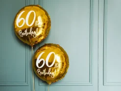 60 År Folieballong Gull