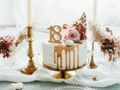18 År Glitter Kakelys Gull