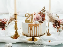 21 År Glitter Kakelys Gull