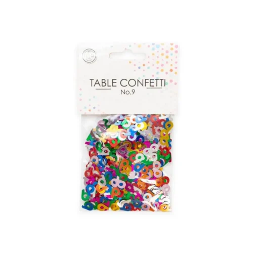 9 År Konfetti Multifarget