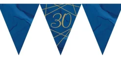 30 År Navy & Gold Vimpelbanner
