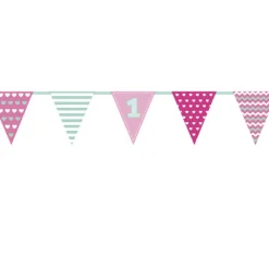 1 År Vimpelbanner Lyserosa