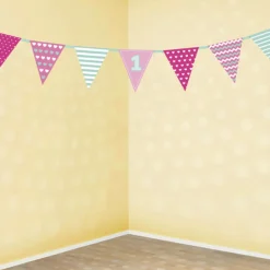 1 År Vimpelbanner Lyserosa