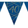 40 År Vimpelbanner Navy Gold Geode