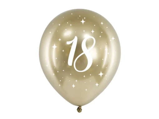 18 Års Ballonger Gull