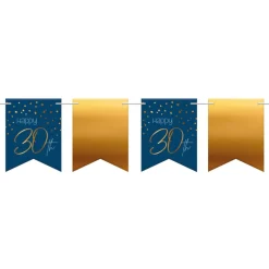 30 Års Flaggbanner True Blue