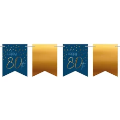 80 Års Flaggbanner True Blue