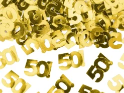 50 Års Konfetti Gull
