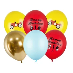 1 Års Racerbil Ballongbukett
