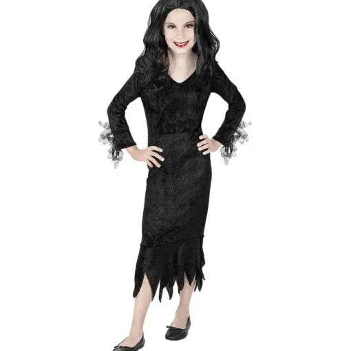 Addams Family® Morticia Addams Barneparykk