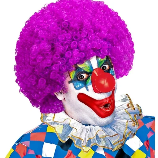 Afro Klovneparykk Lilla