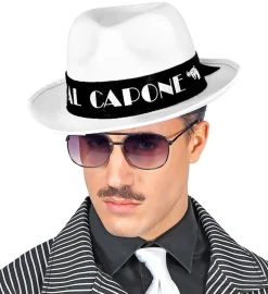 Al Capone Hatt Hvit