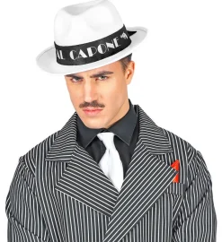 Al Capone Hatt Hvit