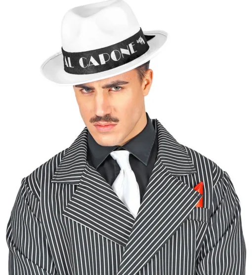 Al Capone Hatt Hvit