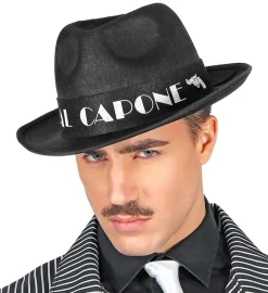 Al Capone Hatt Svart