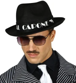 Al Capone Hatt Svart