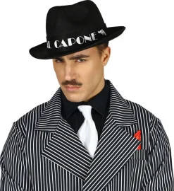 Al Capone Hatt Svart