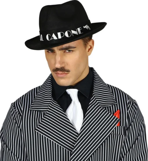 Al Capone Hatt Svart