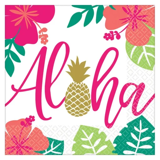 Aloha Hawaiiblomster Servietter