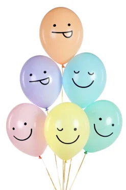 Ansikt Pastell Ballonger Mix