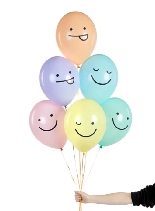 Ansikt Pastell Ballonger Mix